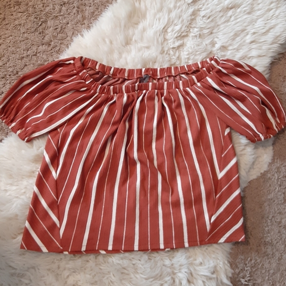 SOLD Anthropologie Off The Shoulder Top - Picture 2 of 5